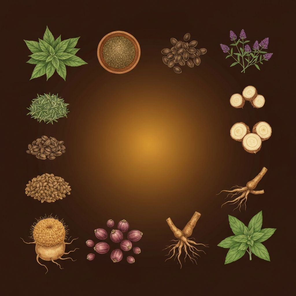 Natural botanical ingredients arrangement